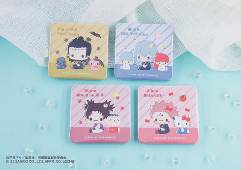 『呪術廻戦 ×サンリオキャラクターズ』スクエア缶バッジ(ランダム) BOX(全10種)